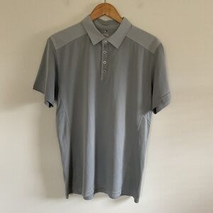 Kuhl Shadow Polo Shirt  Nens Sz L Performance Gray Golf Polo Outdoors Hiking